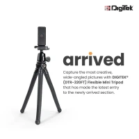 Digitek® DIGITEK (DTR-320 FT) Flexible Gorillapod Tripod | 360° Ball Head, Phone Holder, 3kg Load Capacity, Carry Bag | Compatible with Cameras & Smartphones (Black)