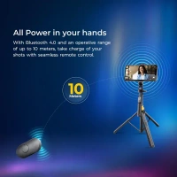 Digitek® DIGITEK (DTR-555 SS) 5.57ft Tripod Selfie Stick | 360° Rotation, Wireless Remote, 3-Leg Base | Compatible with Android, iPhone & GoPro