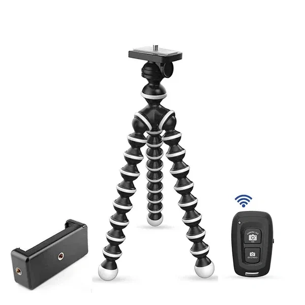 Digitek® DIGITEK® (DTR-260 GT) 33cm Gorilla Mini Tripod | Flexible Stand with Phone Mount & Remote | For Smartphones, Action Cameras & Point-and-Shoot Cameras