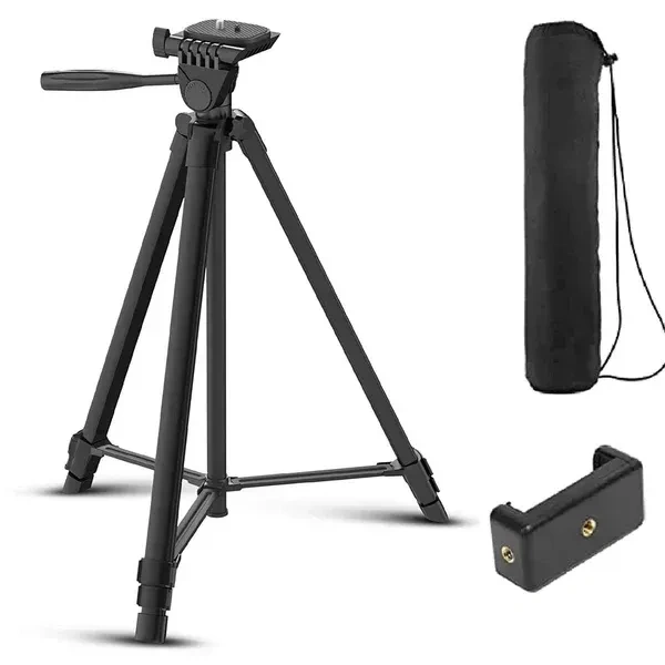 Digitek® DIGITEK (DTR 480LW) 57 Inch Lightweight Aluminum Tripod | 2kg Load | 360° Ball Head | Phone Holder & Carry Bag for DSLR & Camera