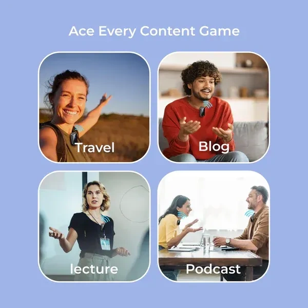 Digitek® DWM-117 2-in-1 Wireless Microphone | 70m Range, Noise Cancellation, 6Hr Battery | Type-C & Lightning Mic for Smartphone, DSLR & Vlogging