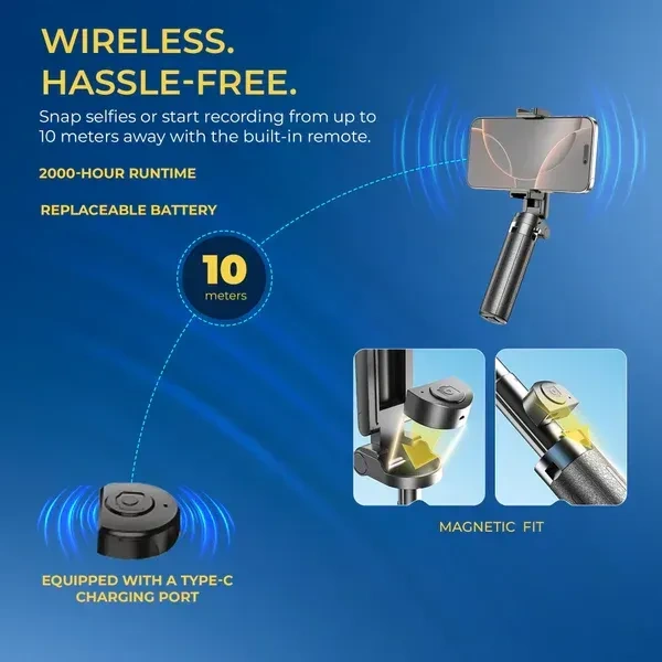 Digitek® Digitek Tripod DTR 460 SS | 2-in-1 Extendable Selfie Stick & Tripod Stand with Bluetooth Wireless Remote for Mobile, Action Camera & Vlogging