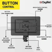 Digitek® Digitek D520WB Bi-Color LED Video Light with NP-750 Battery & Micro USB Charging (Combo)