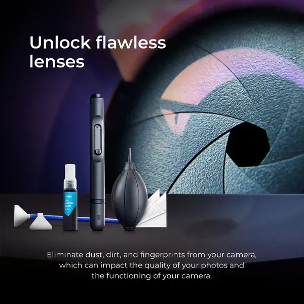 Digitek® Digitek DCK-004 Professional 8-in-1 Camera Cleaning Kit | Travel Kit for Lenses, Cameras, Filters & Displays