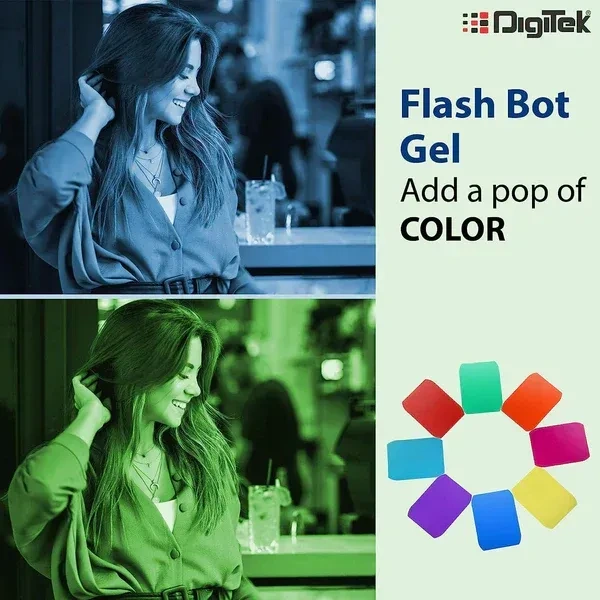 Digitek® Digitek DFB 002 Professional Speedlight Flash & Modifier Kit | Diffuser, Sphere, Grid, Grip, 8 Creative Gels