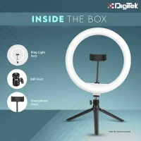 Digitek® Digitek (DRL-14) 31cm (14") Professional LED Ring Light | Dimmable Lighting for YouTube, Photo, Video, Live Streaming, Makeup & Vlogging | Compatible with iPhone & Android, Black