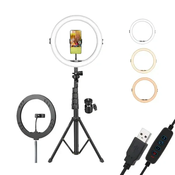 Digitek® Digitek (DRL-14C) 31cm Professional LED Ring Light with Tripod Stand | Dual Color Temperature, Dimmable Lighting for YouTube, Makeup, Live Streaming, Photography & Vlogging