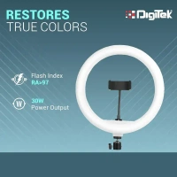 Digitek® Digitek (DRL-14C) 31cm Professional LED Ring Light with Tripod Stand | Dual Color Temperature, Dimmable Lighting for YouTube, Makeup, Live Streaming, Photography & Vlogging