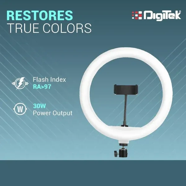 Digitek® Digitek (DRL-14C) 31cm Professional LED Ring Light with Tripod Stand | Dual Color Temperature, Dimmable Lighting for YouTube, Makeup, Live Streaming, Photography & Vlogging