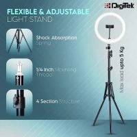 Digitek® Digitek (DRL-14C) 31cm Professional LED Ring Light with Tripod Stand | Dual Color Temperature, Dimmable Lighting for YouTube, Makeup, Live Streaming, Photography & Vlogging