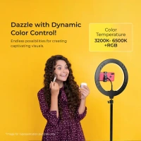 Digitek® Digitek DRL-14C RGB 31cm LED Ring Light with 5ft Stand – Ideal for Photography, Video Shoots & Content Creation