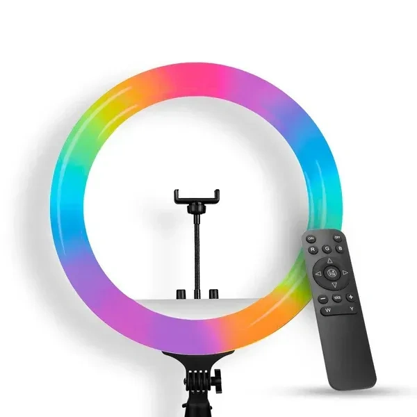 Digitek® Digitek (DRL-18 RGB) 46cm RGB LED Ring Light | Dimmable Lighting for YouTube, Photo & Video Shoot, Live Stream, Makeup & Vlogging | Compatible with iPhone, Android & Cameras