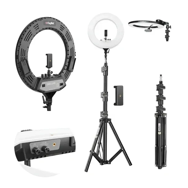 Digitek® Digitek (DRL-18H C) 46cm (18") Professional LED Ring Light with Stand | Dual Color Modes, Dimmable Lighting for YouTube, Vlogging, Makeup & Photography
