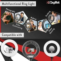Digitek® Digitek (DRL-18H C) 46cm (18") Professional LED Ring Light with Stand | Dual Color Modes, Dimmable Lighting for YouTube, Vlogging, Makeup & Photography