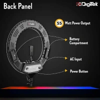 Digitek® Digitek (DRL-18H C) 46cm (18") Professional LED Ring Light with Stand | Dual Color Modes, Dimmable Lighting for YouTube, Vlogging, Makeup & Photography