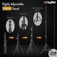 Digitek® Digitek (DRL-18H C) 46cm (18") Professional LED Ring Light with Stand | Dual Color Modes, Dimmable Lighting for YouTube, Vlogging, Makeup & Photography