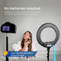 Digitek® Digitek (DRL-18RT C6) 46cm Professional LED Ring Light with Remote & 158cm Stand | AC Powered, No Shadow Apertures, Ideal for Makeup, Video, Fashion Photography & More