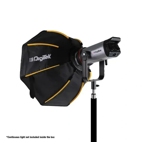 Digitek® Digitek (DSB-65 Bowens) 65cm Octagon Softbox with Bowens Mount | Lightweight & Portable Softbox with Dual Diffuser Sheets & Carry Case | Ideal for Studio Lighting & Photography