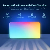 Digitek® Digitek LED-D130 RGB 12W Portable Video Light | 130 LEDs, 2500–9900K, 4000mAh Battery, 21 FX Modes, HSI 360°, Adjustable Brightness