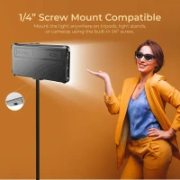 Digitek® Digitek (LED-D180 BI) Portable Professional LED Video Light | 21 Preset Lighting Effects, 4000mAh Battery, Adjustable Brightness & Color Temperature for Multi-Scene Photography & Videography