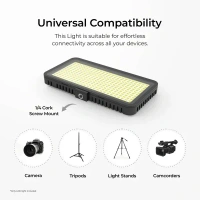 Digitek® Digitek LED-D300 Ultra Slim Portable LED Video Light | Multi-Scene, Adjustable Color & Brightness