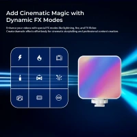 Digitek® Digitek (LED-D6W RGB) Portable Mini RGB LED Video Light | 360° HSI, 3000K–6000K, 9 FX Modes, 8-Level Brightness, Built-in Battery, Type-C Charging for Photography & Video Shoots