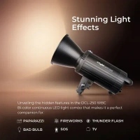 Digitek® Digitek Lite (DCL-250 WBC) Combo Bi-Color Continuous LED Light | Power-Saving, Eco-Friendly | Ideal for Small Production Photography & Video Shoot