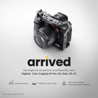 Digitek® Digitek Professional Camera Cage (S) for Sony A7 M4/R4/R4A/S3/A1 – Lightweight Aluminum Cage with HDMI Clamp & Quick Tripod Mount
