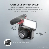 Digitek® Digitek Professional Camera Cage (S) for Sony A7 M4/R4/R4A/S3/A1 – Lightweight Aluminum Cage with HDMI Clamp & Quick Tripod Mount