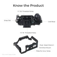 Digitek® Digitek Professional Camera Cage (S) for Sony A7 M4/R4/R4A/S3/A1 – Lightweight Aluminum Cage with HDMI Clamp & Quick Tripod Mount
