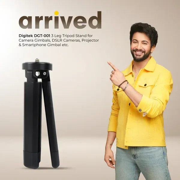 Digitek® Digitek DGT-001 3-Leg Gimbal Stand | Heavy-Duty Camera Support for DSLR, Mirrorless & Videography