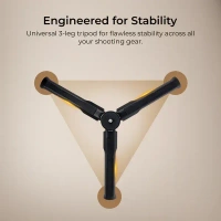 Digitek® Digitek DGT-001 3-Leg Gimbal Stand | Heavy-Duty Camera Support for DSLR, Mirrorless & Videography