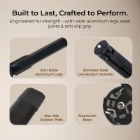 Digitek® Digitek DGT-001 3-Leg Gimbal Stand | Heavy-Duty Camera Support for DSLR, Mirrorless & Videography