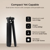 Digitek® Digitek DGT-001 3-Leg Gimbal Stand | Heavy-Duty Camera Support for DSLR, Mirrorless & Videography