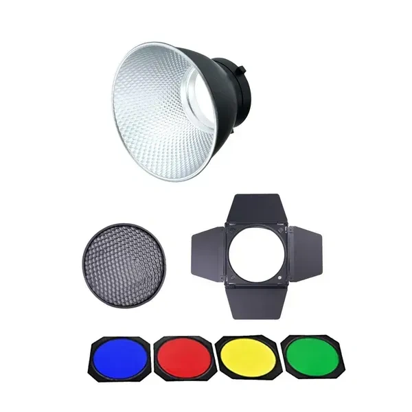 Digitek® Digitek DBR-055 Bowens Mount Reflector & Barndoor Kit | Universal Flash Speedlite Compatibility for Photography & Videography