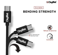 Digitek® DC-1M MU NB Platinum Nylon Braided Micro USB Cable – 1M, Black, Rapid Charge & Data Sync