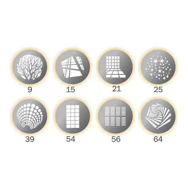 Digitek® Digitek DGS 001 GOBO Pattern Kit for Photography & Videography | 8 Stainless Steel Patterns for Optical Snoots