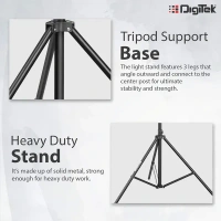 Digitek® Digitek (DLS-009 FTK) 9ft Aluminum Alloy Light Stand | Lightweight & Portable 250cm Stand for Ring Light, Flash, Softbox, Reflector & Studio Photography