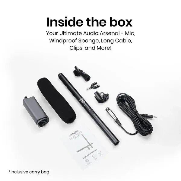 Digitek® Microphone Digitek® DM-201 Unidirectional Interview Microphone – Compatible with Smartphone & DSLR Camera
