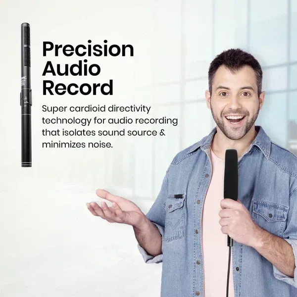 Digitek® Microphone Digitek® DM-201 Unidirectional Interview Microphone – Compatible with Smartphone & DSLR Camera