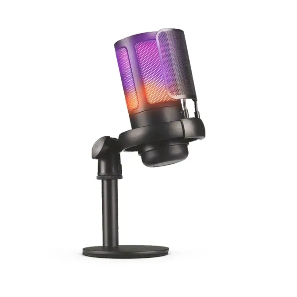 Digitek® Microphone Digitek® DM-302 USB Professional RGB Gaming Microphone – Plug & Play Mic for Streaming, Podcasting & Voice Recording