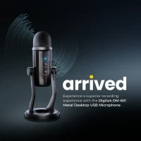 Digitek® Microphone Digitek® DM-601 Metal Desktop USB Microphone – With Shock Mount, Adjustable Stand & Clear Sound Recording