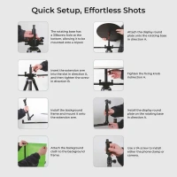 Digitek® Digitek (DRP 001) 360° Rotating Camera Slider & Turntable | Portable Photography & Video Booth Platform for Smartphone, DSLR, YouTube & Product Shoots