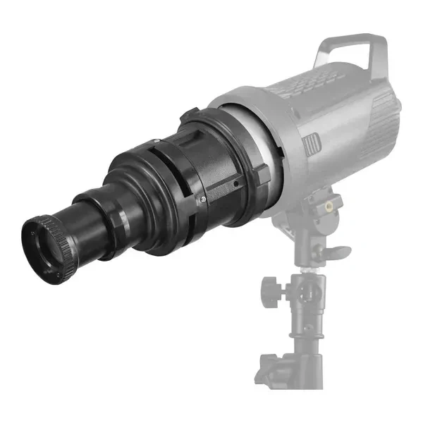 Digitek® Digitek DS-240 Snoot Projector Kit for Photography & Videography | Bowens Mount, 6 GOBO Patterns, 4 Color Films, 38° Lens for LED Continuous Lights