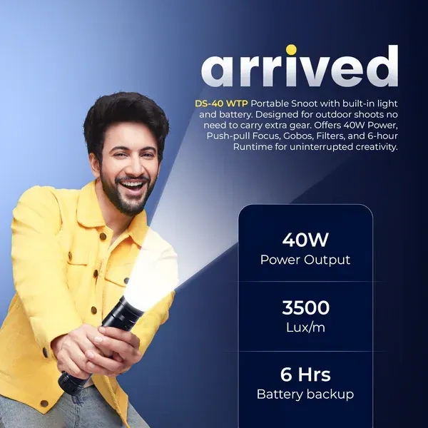 Digitek® Digitek DS 40 WTP PRO Torch Projector Snoot for Photography & Videography | 20 Projection GOBOs, Adjustable Focus, Professional Lens