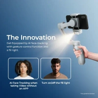 Digitek® Digitek DSG-007F AI 3-Axis Smartphone Gimbal | Wide Angle, AI Tracker & 5Hr Battery | Professional Mobile Stabilizer for Vlogging & Video Shooting