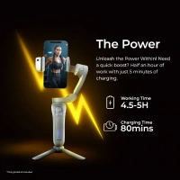 Digitek® Digitek DSG-007F AI 3-Axis Smartphone Gimbal | Wide Angle, AI Tracker & 5Hr Battery | Professional Mobile Stabilizer for Vlogging & Video Shooting