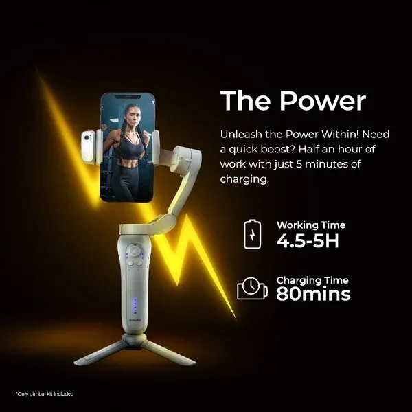 Digitek® Digitek DSG-007F AI 3-Axis Smartphone Gimbal | Wide Angle, AI Tracker & 5Hr Battery | Professional Mobile Stabilizer for Vlogging & Video Shooting