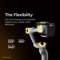 Digitek® Digitek DSG-007F AI 3-Axis Smartphone Gimbal | Wide Angle, AI Tracker & 5Hr Battery | Professional Mobile Stabilizer for Vlogging & Video Shooting