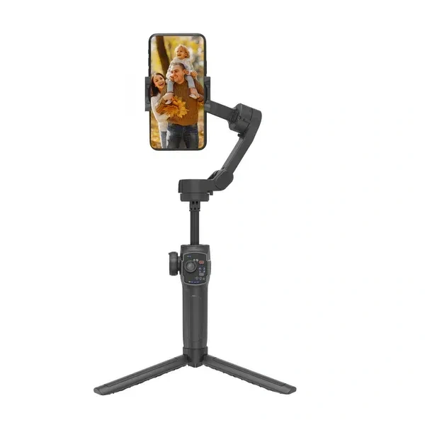 Digitek DSG-009F 3-Axis Foldable Smartphone Gimbal | Built-in Telescopic Rod, Stabilizer for Vlogging, YouTube & Video Shooting